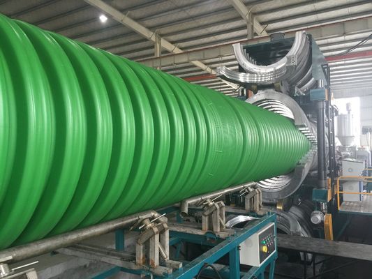Vertical HDPE PP DWC Double Wall Corrugated Pipe Machine