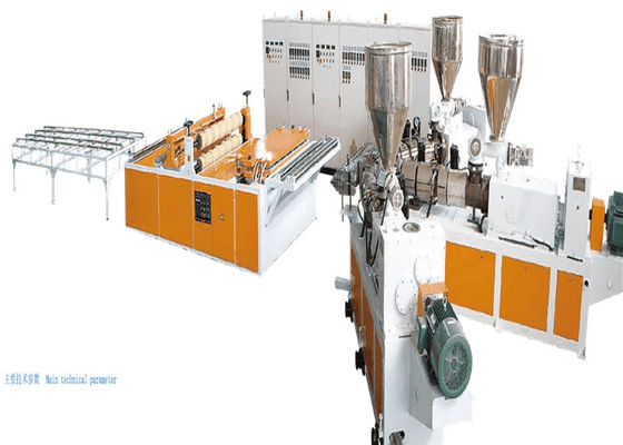 JWELL Corrugated Board Step Roofing Making Machine PVC Profile Extrusion Line