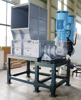 HDPE Blue Drum Foamed Container Four Shaft Axis Plastic Recycling Shredder