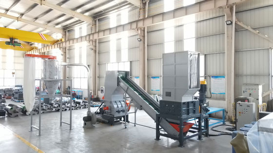 HDPE Blue Drum Foamed Container Four Shaft Axis Plastic Recycling Shredder